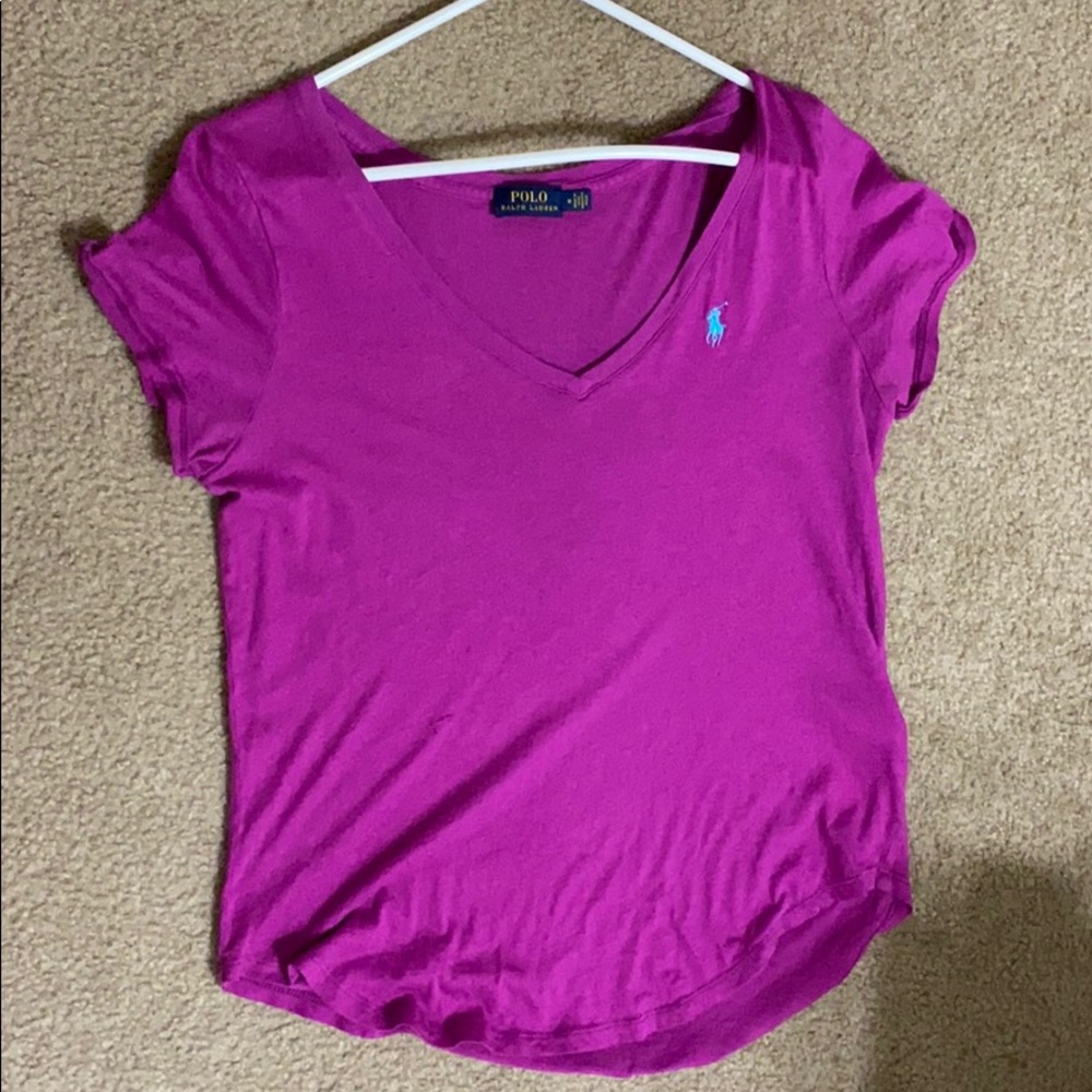 Polo Ralph Lauren magenta short sleeve tee